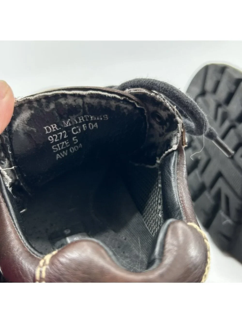VTG Dr. Martens Shoes M5 W6 Leather 3 Eye Casual Chunky Platform Oxford ENGLAND